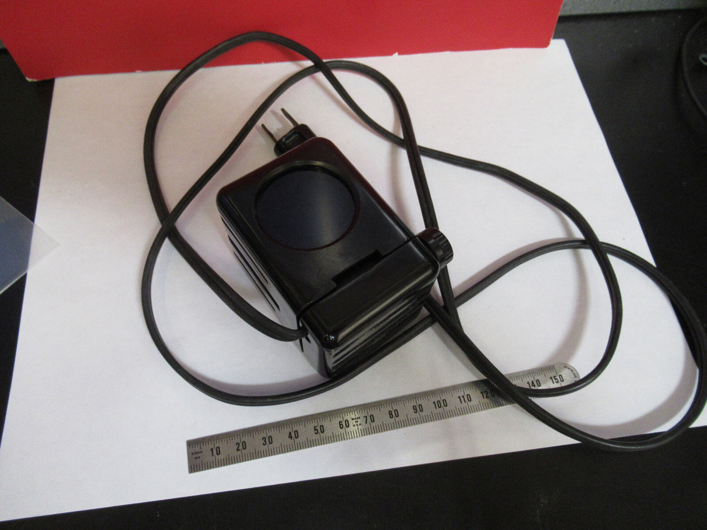 ANTIQUE BAUSCH LOMB ILLUMINATOR LAMP WORKS MICROSCOPE PART AS PICTURED T9-A-40