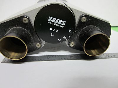 MICROSCOPE PART ZEISS GERMANY 473016 HEAD BINOCULAR OPTICS AS IS BIN#H2-D-11