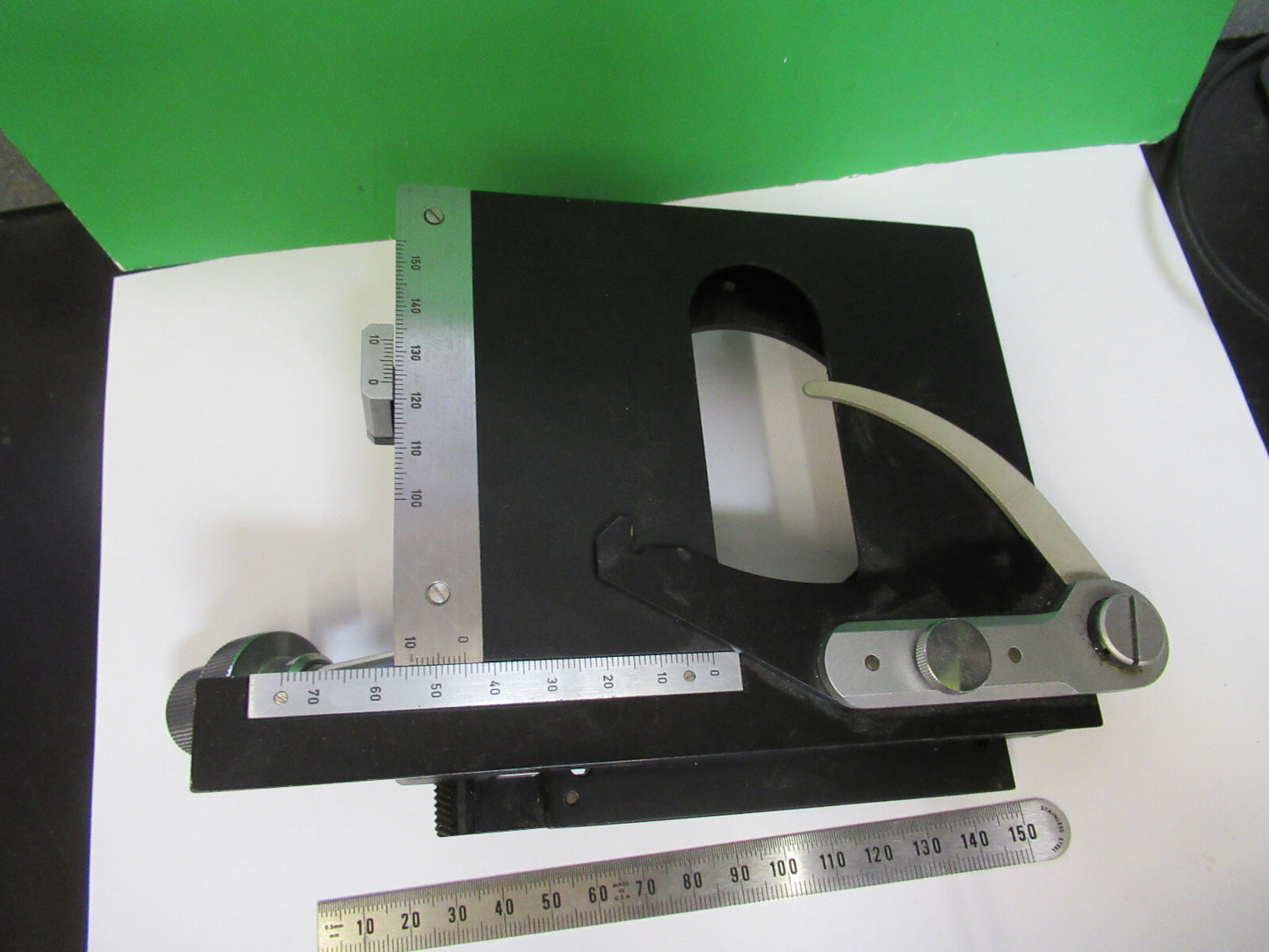 REICHERT AUSTRIA XY STAGE CLIP MICROSCOPE PART AS PICTURED X5-A-61