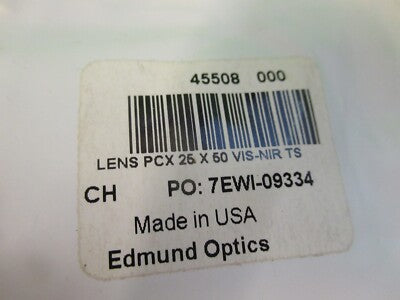 OPTICAL EDMUND OPTICS LENS PCX VIS-NIR 25x50 LASER OPTICS AS PICTURED &80-A-33