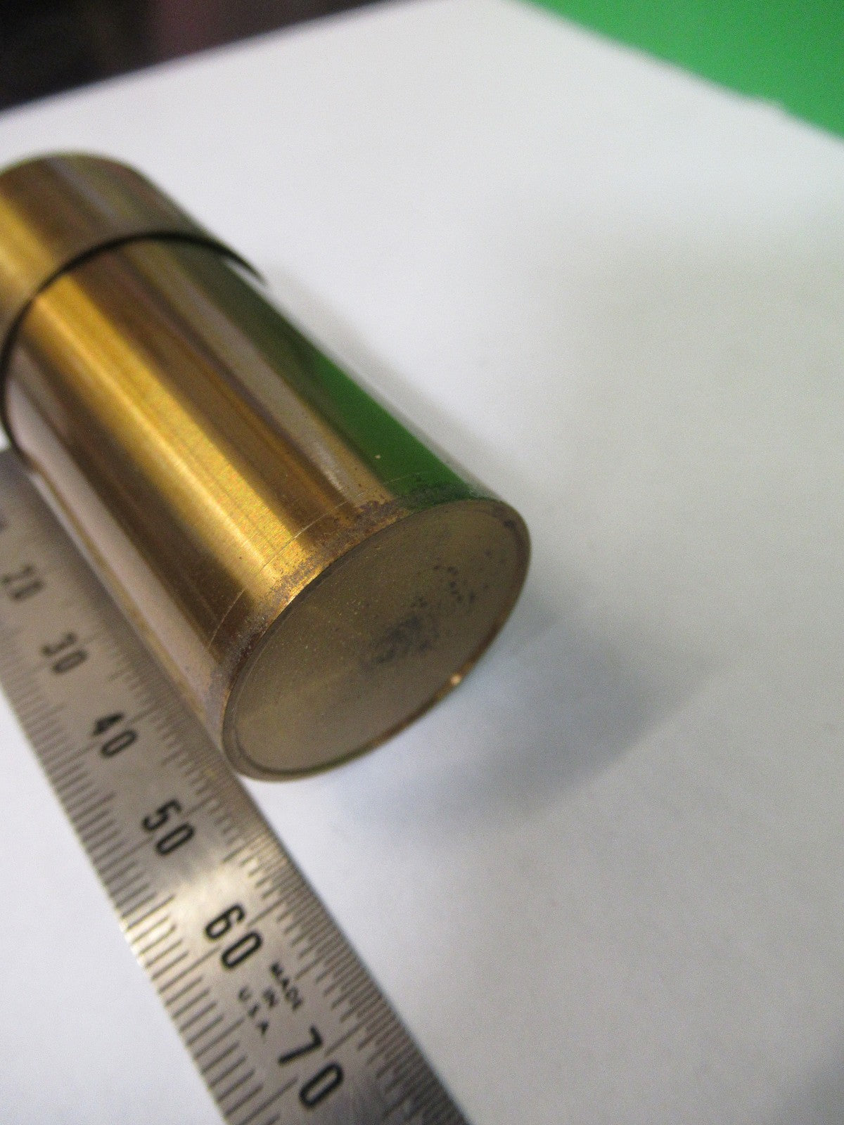 ANTIQUE BAUSCH LOMB BRASS CAN OBJECTIVE MICROSCOPE PART AS PICTURED  V1-A-04