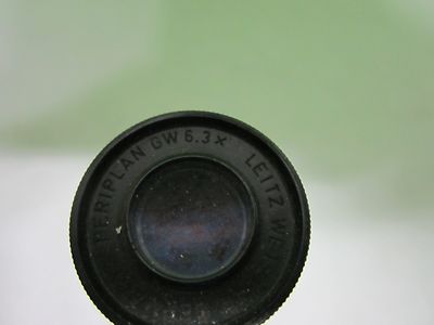 MICROSCOPE PART EYEPIECE LEITZ WETZLAR GERMANY GW 6.3X OPTICS AS IS BIN#U8-20