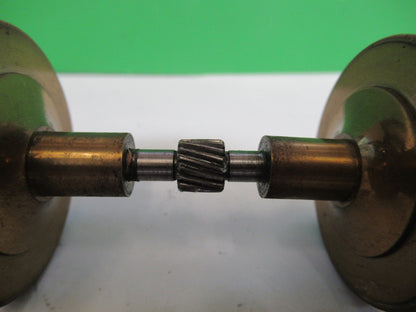 ANTIQUE BAUSCH LOMB SET OF BRASS KNOBS MICROSCOPE PART AS PICTURED T5-A-68