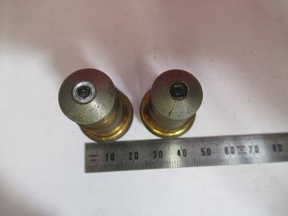 LOT 2ea OBJECTIVE SPENCER AO BRASS VINTAGE MICROSCOPE PART AS PICTURED S3-B-17