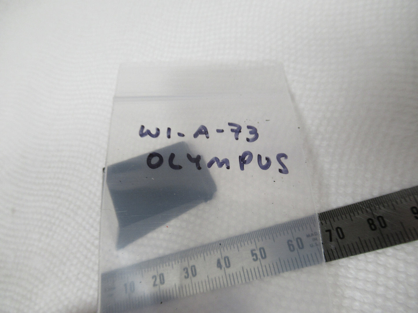 MICROSCOPE PART OLYMPUS JAPAN GLASS PRISM HEAD OPTICS AS PICTURED BIN#W1-A-73