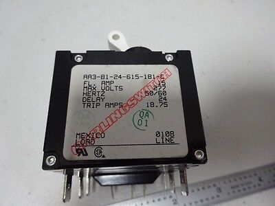 ELECTRICAL BREAKER SWITCH CARLING AA3-B1-24-615-1B1-C 15 AMPS AS IS BN#TC-4-2-V