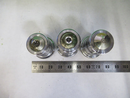 SPENCER 10X 44X 95X OBJECTIVE LOT MICROSCOPE PART OPTICS AS PICTURED X9-B-77