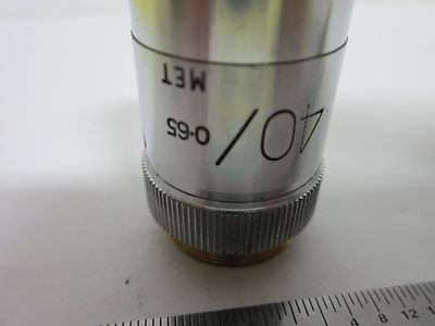 MICROSCOPE OBJECTIVE VICKERS UK ENGLAND 40X MET METALLOGRAPH OPTICS BIN#G5-23