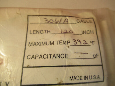 MEGGITT ENDEVCO LOW NOISE CABLE 3061A for ACCELEROMETER VIBRATION AS PIC &10-DT
