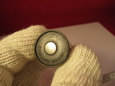 Antique Ernst Leitz Germany EYEPIECE10X Optics Microscope Part AS Pic