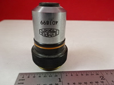 FOR PARTS MICROSCOPE PART OLYMPUS OBJECTIVE PLAN 10X N OPTICS AS IS BIN#S4-A-04