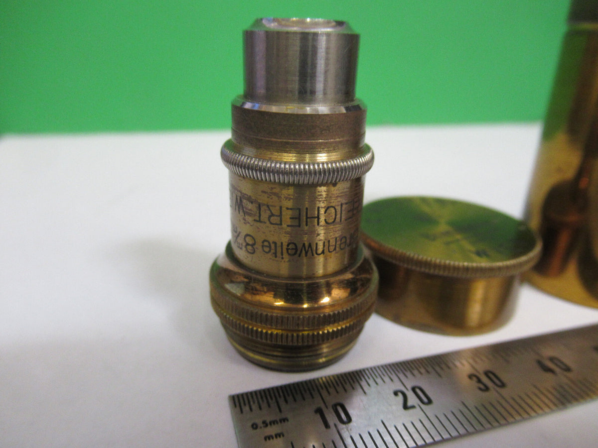 ANTIQUE REICHERT BAKER 8mm OBJECTIVE RARE MICROSCOPE PART AS PICTURED R2-B-22