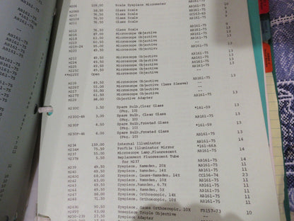 GAERTNER 1977 CATALOG PRICE LIST BROCHURES MICROSCOPE PART AS PICTURED Biblio
