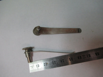 ANTIQUE SPENCER PAIR CLIPS STAGE MICROSCOPE PART AS PICTURED G5-A-10