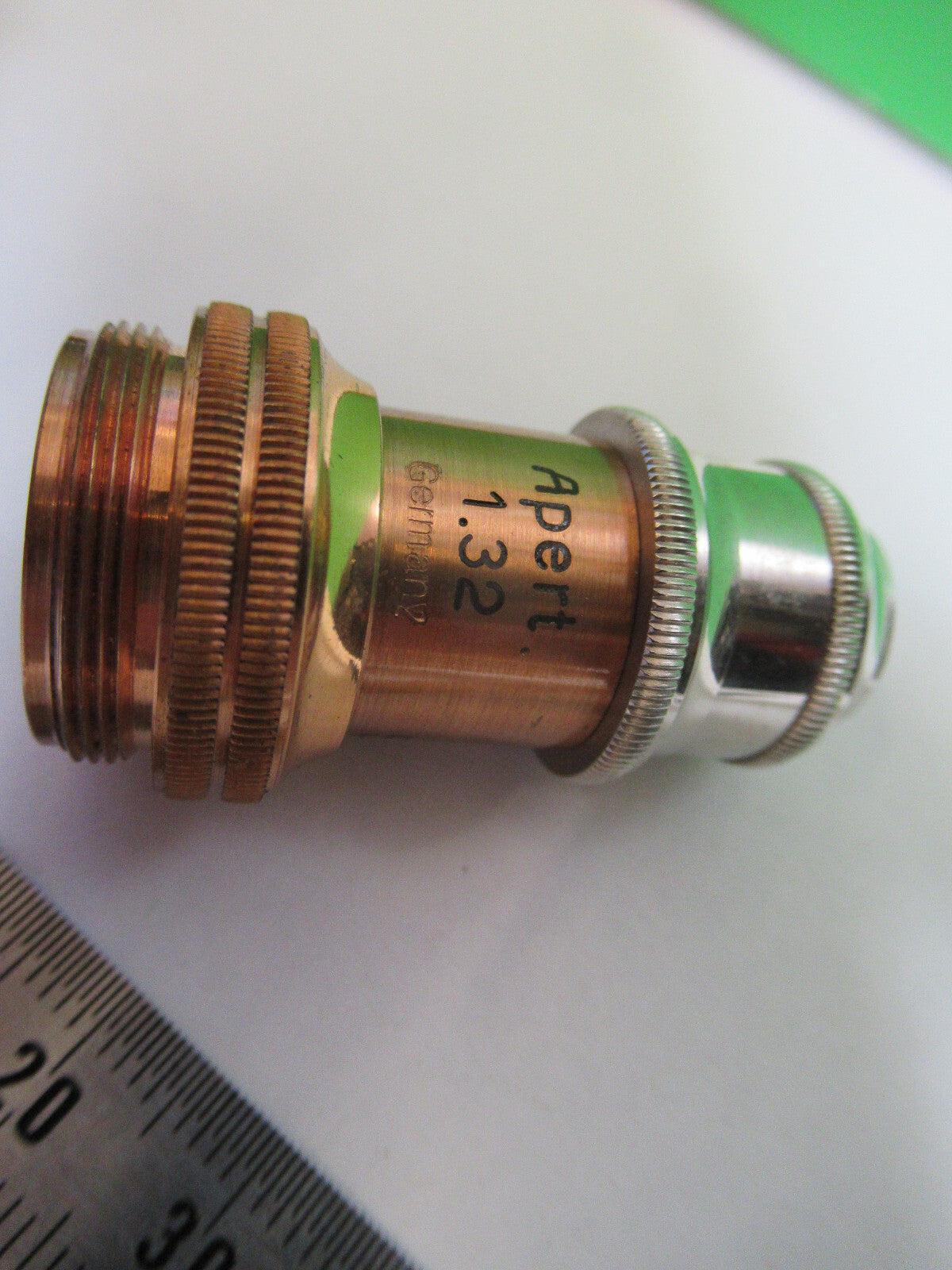 ANTIQUE BRASS ERNST LEITZ  1/12 a OBJECTIVE MICROSCOPE AS PICTURED #H3-A-23