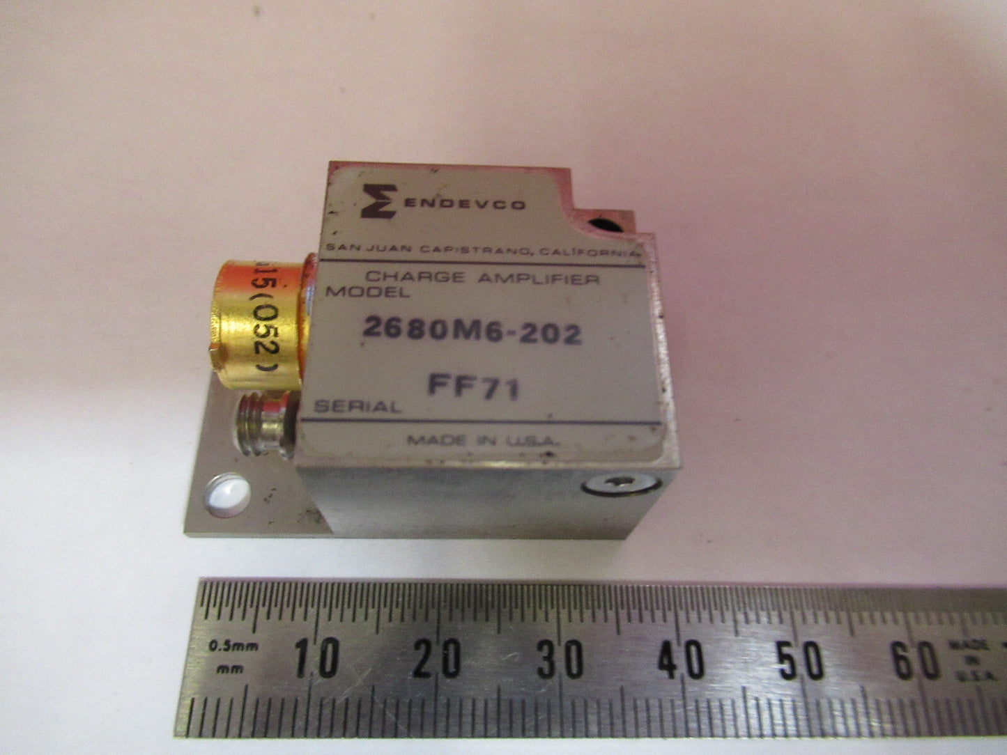 ENDEVCO 2680M6-202 AMPLIFIER AIRBORNE for ACCELEROMETER AS PICTURED X8-B-01
