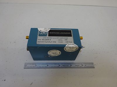 RF MICROWAVE GHz FREQUENCY FET AMPLIFIER WATKINS JOHNSON AS IS BIN#S5-95