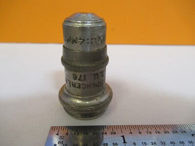 Antique Brass Spencer Lens Co. 4mm Objective Microscope Part