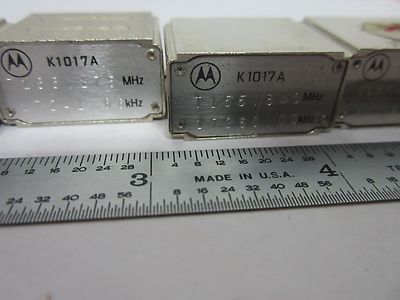 LOT 6 EA MOTOROLA QUARTZ CRYSTAL FREQUENCY CONTROL RADIO AS IS BIN#K6-14