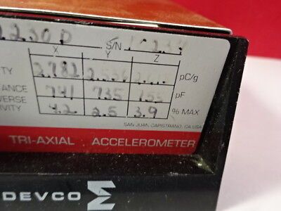 MEGGITT ENDEVCO 2220D TRAIXIAL CHARGE MODE ACCELEROMETER VIBRATION TEST #95-56