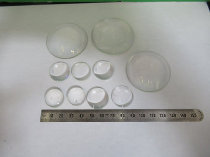 OPTICAL MICROSCOPE LOT LENSES CONVEX CONCAVE OPTICS AS PICTURED T5-A-82