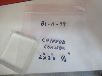 Optical Glass Block 2" x 2" x 0.5" [chipped] Optics