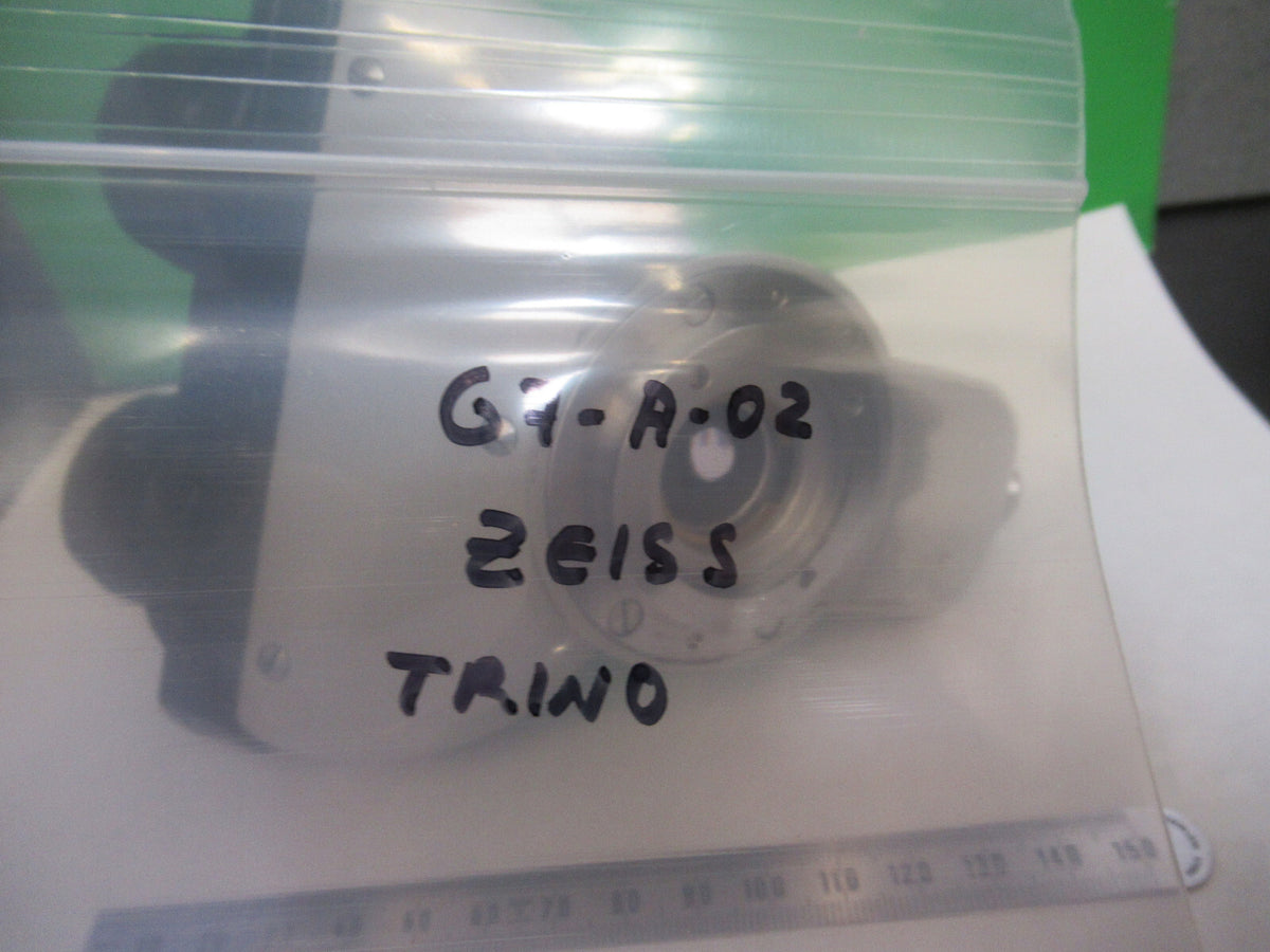 CARL ZEISS GERMANY TRINOCULAR HEAD OPTICS MICROSCOPE PART AS PICTURED G7-A-02