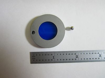 MICROSCOPE PART OLYMPUS BLUE FILTER OPTICS AS IS BIN#32-B-33