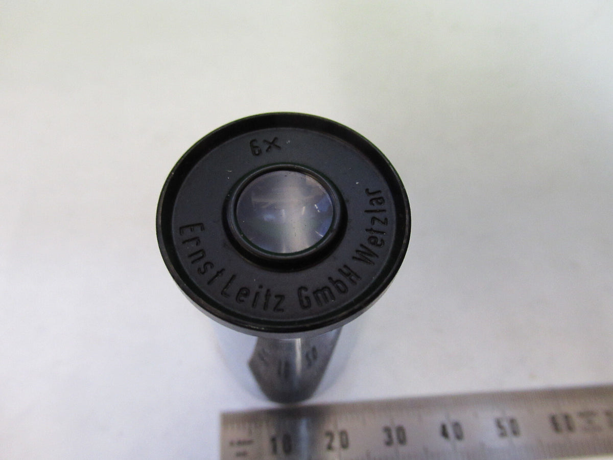 ANTIQUE ERNST LEITZ WETZLAR 6X EYEPIECE OCULAR MICROSCOPE PART AS PIC X2-A-43
