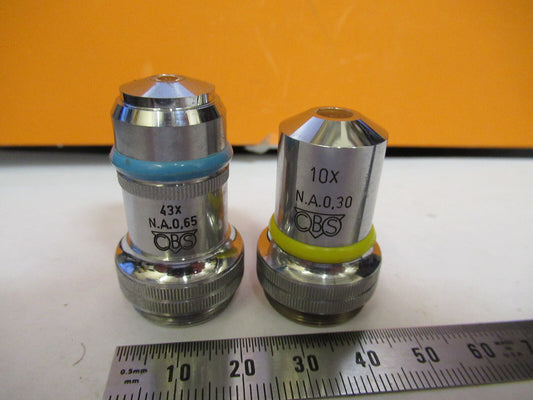 Lot Cbs 43X 10X Objective Lens Microscope Part