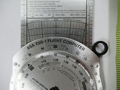 ASA E6B-1 FLIGHT COMPUTER made in Aluminum KOREA very nice AS PICTURED &P1-A-08