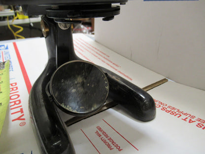 BRASS ANTIQUE BAUSCH LOMB MICROSCOPE WELCH SCIENTIFIC AS PICTURED LOB