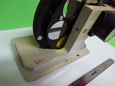 MICROSCOPE POLYVAR REICHERT LEICA FILTER WHEEL ASSEMBLY OPTICS AS IS BIN#W2-08