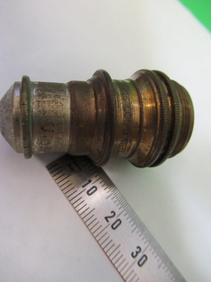 ANTIQUE BRASS OBJECTIVE BAUSCH LOMB MICROSCOPE PART AS PICTURED X6-A-52