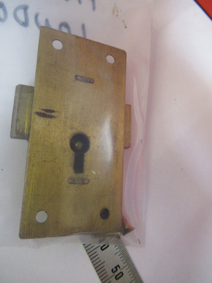 ANTIQUE PRIOR LONDON LOCK ASSEMBLY WITHOUT KEY MICROSCOPE PART AS PIC Y5-A-03