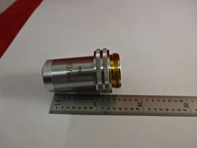 LEITZ GERMANY OBJECTIVE 10X 170/- OPTICAL MICROSCOPE PART OPTICS AS IS &2-A-12