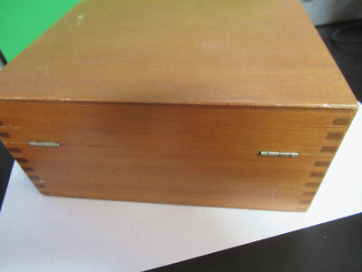 EMPTY WOOD BOX LEITZ WETZLAR GERMANY MICROSCOPE PART AS PICTURED R9-A-62