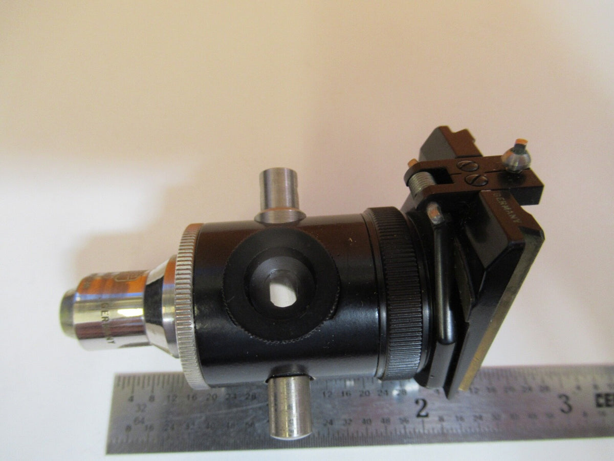ANTIQUE RARE ZEISS OBJECTIVE 22 POL OPTICS MICROSCOPE PART AS PICTURED &A7-A-86