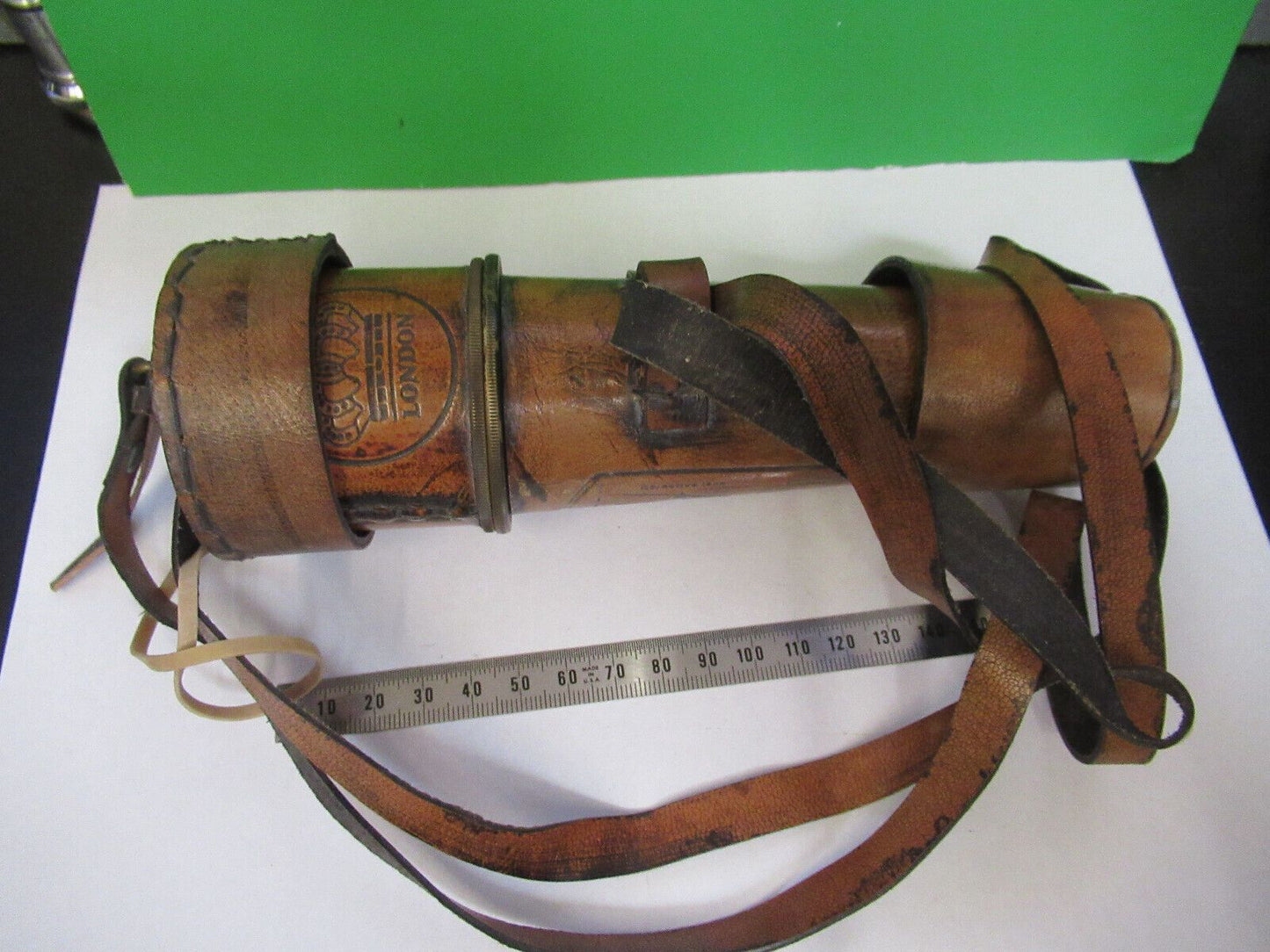 COLLECTABLE ANTIQUE BRASS LONDON TELESCOPE  AS PICTURED &S2-C-22