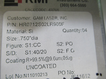 Optical Silicon Metal Lenses Lot Infrared Laser Optics