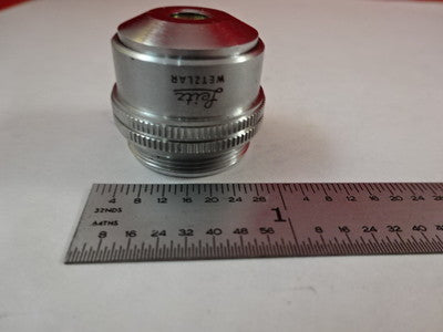 MICROSCOPE PART OBJECTIVE LENS LEITZ GERMANY 3.5X OPTICS AS IS B#N7-F-18