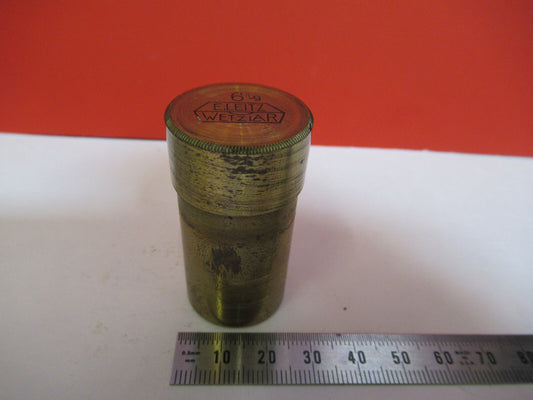 Antique Brass Ernst Leitz Germany Empty Objective Canister