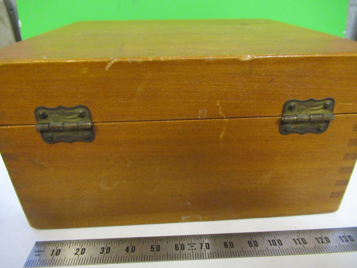 CARL ZEISS EMPTY WOOD ACCESSORIES ANTIQUE MICROSCOPE PART AS PICTURED S7-A-99