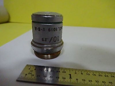 MIKROSKOPTEIL OBJEKTIV AO AMERICAN 10X PLAN ACHRO OPTICS AS IS BIN#X1-59