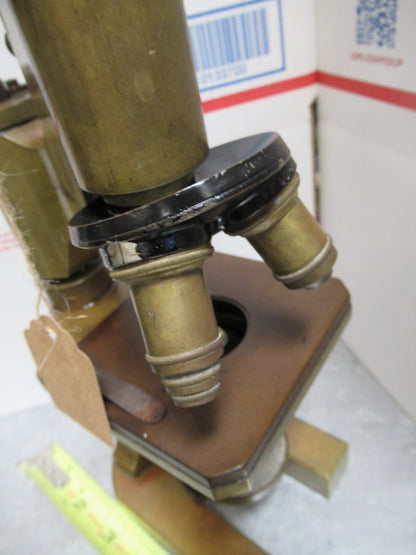FOR PARTS OR REPAIR ANTIQUE GERMAN  MICROSCOPE PAUL WAECHTER circa 1850 LOB