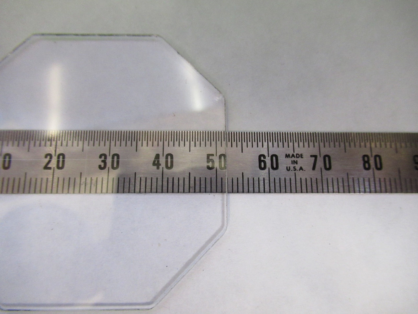 OPTICAL GLASS RETICLE CROSSHAIR PATTERN MICROSCOPE PART AS PICTURED U8-A-63