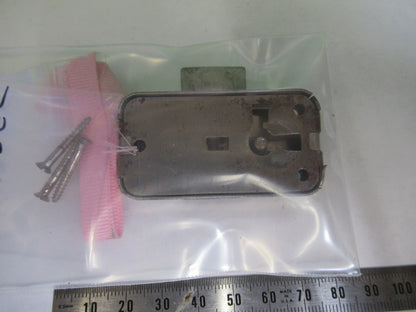 ANTIQUE LOCK + KEY for CBS KASSEL CABINET MICROSCOPE PART AS PICTURED G8-A-36