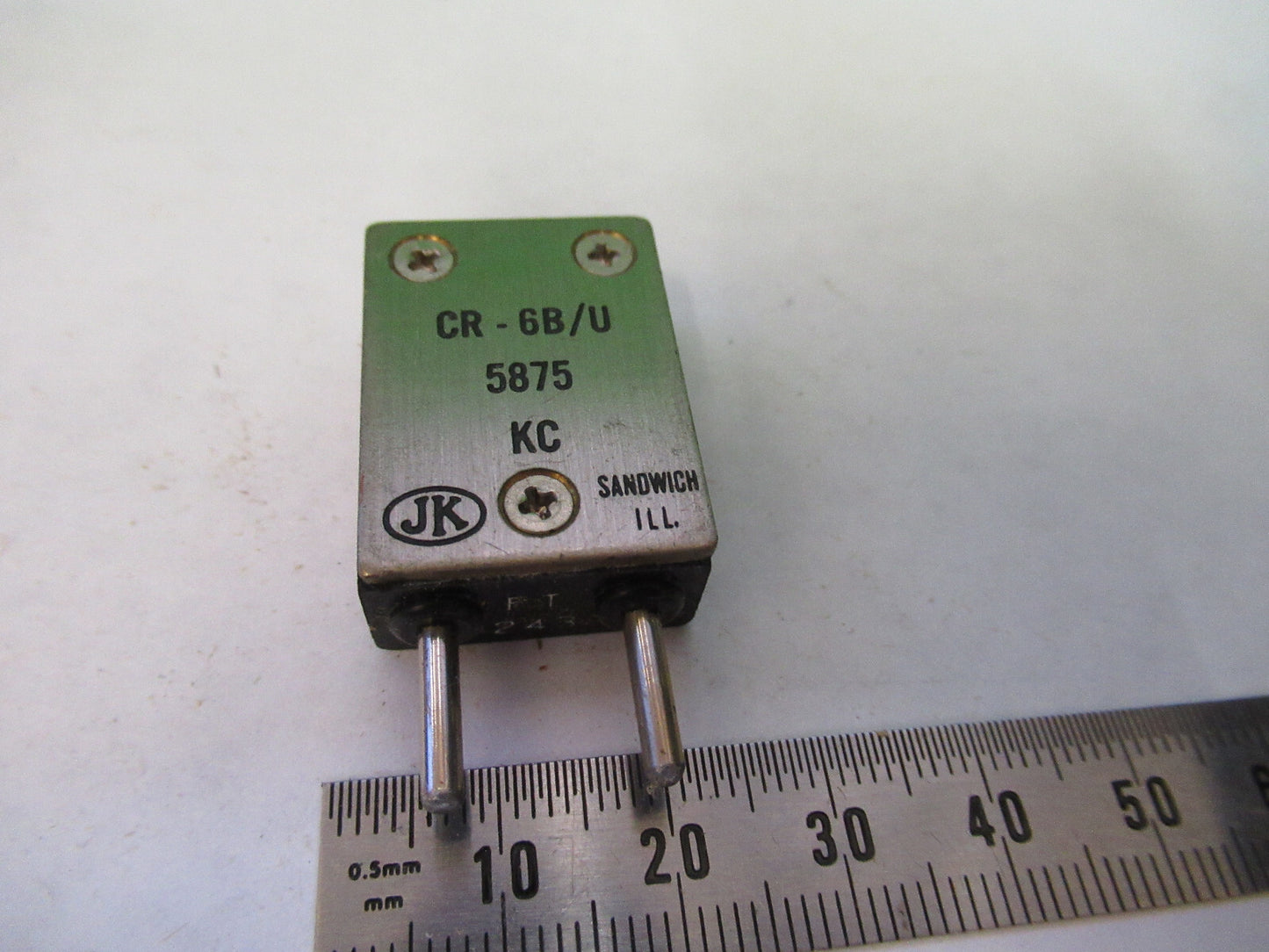 CR-68/U WWII JK CTS QUARTZ CRYSTAL FT-243 5875 KC FREQUENCY RADIO AMATEUR S1-B35