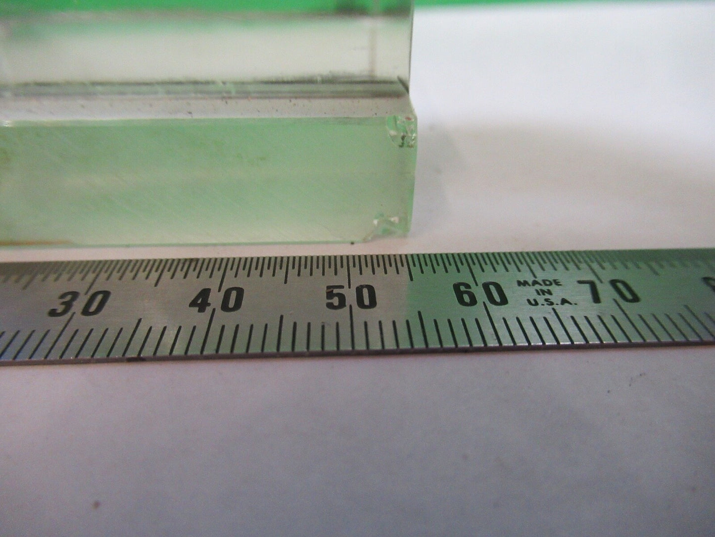 OPTICAL RARE GLASS BLOCK MIL SPEC THICK LASER OPTICS AS PICTURED G7-A-57