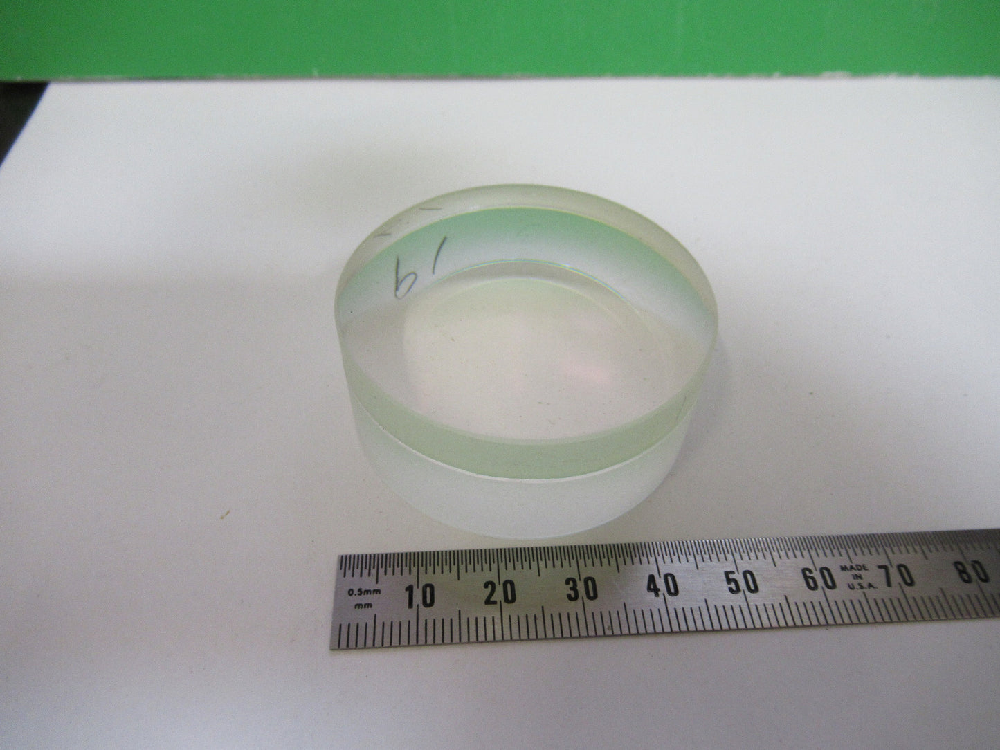OPTICAL BK7 THICK DOUBLET LENS CONCEX CONCAVE LASER OPTICS AS PICTURED X4-A-83